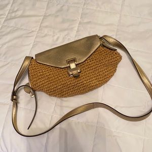 Michael Kors gold/straw. Adjustable strap